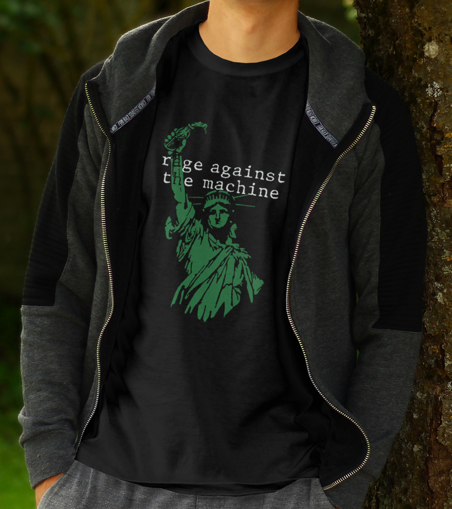 Rage Against The Machine Statue Of Liberty Green T-Shirt