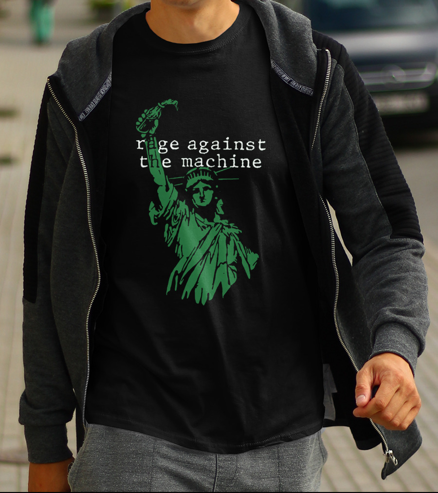 Rage Against The Machine Statue Of Liberty Green T-Shirt