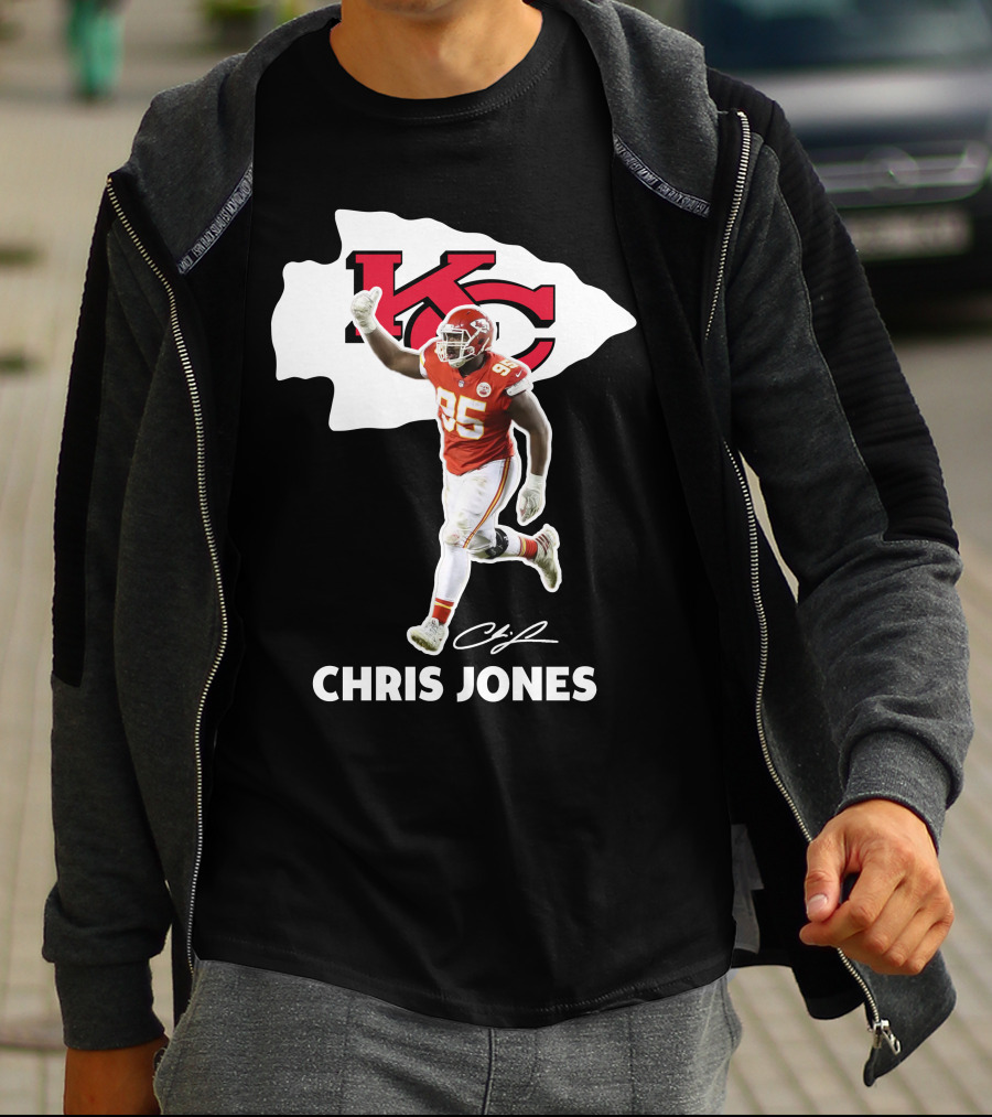 Chris Jones KC Chiefs Player 95 Signature T-Shirt