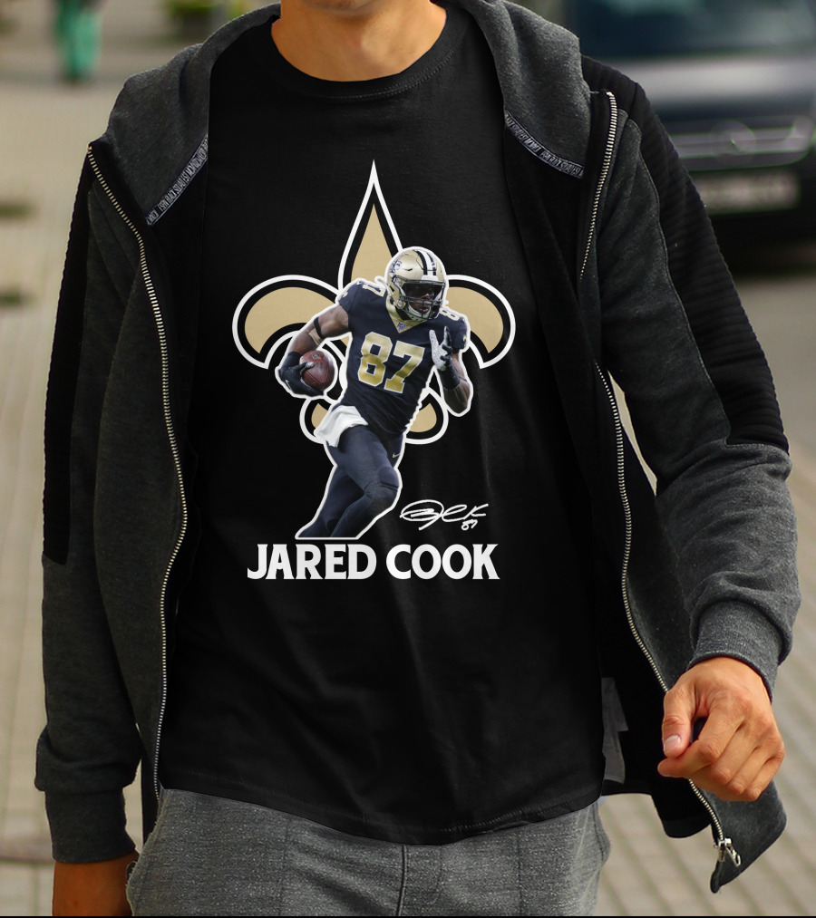 Jared Cook New Orleans Saints Player Fleur-de-lis NFL Football T-Shirt