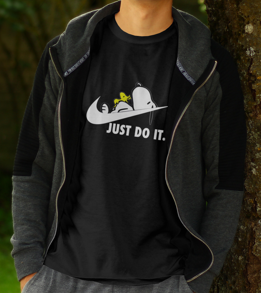 Snoopy And Woodstock Just Do It Swoosh T-Shirt