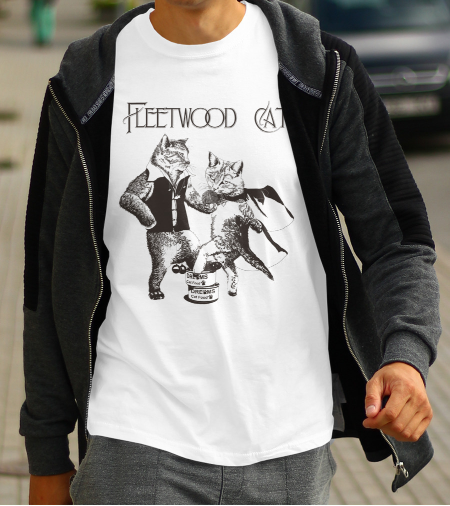 Fleetwood Cat Dreams Cat Food Dancing Cats T-Shirt