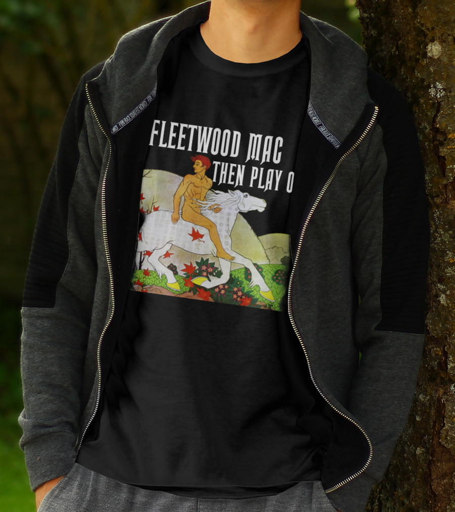 Fw 22 Male Figure Riding White Horse With Autumn Leaves T-Shirt