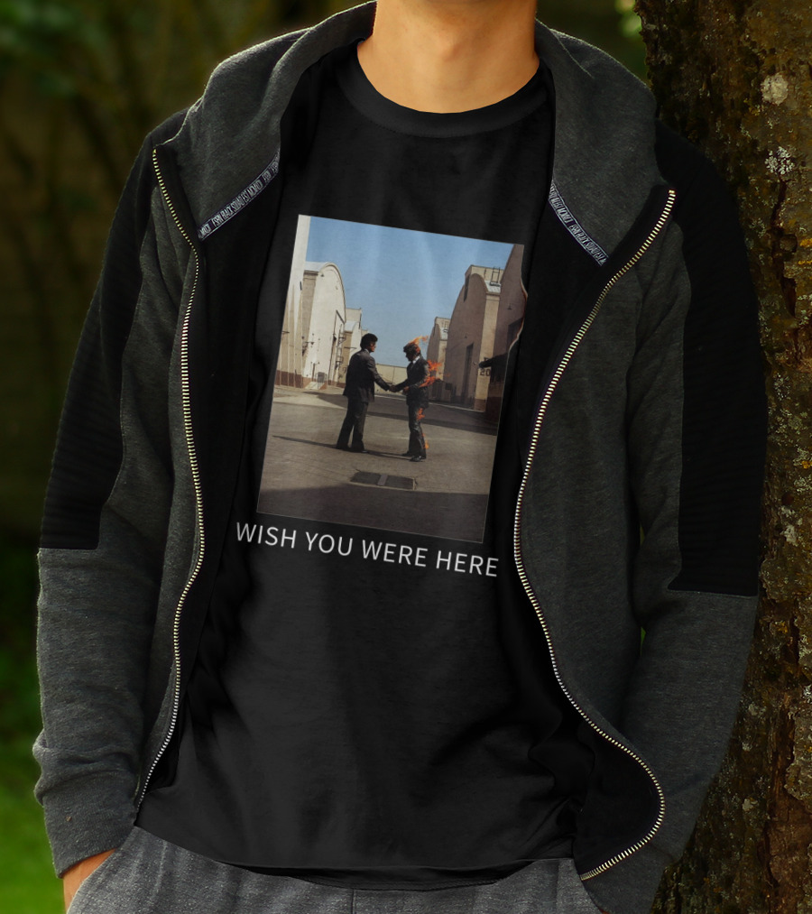 Pf Wish You Were Here Album Cover Iconic Handshake Scene T-Shirt