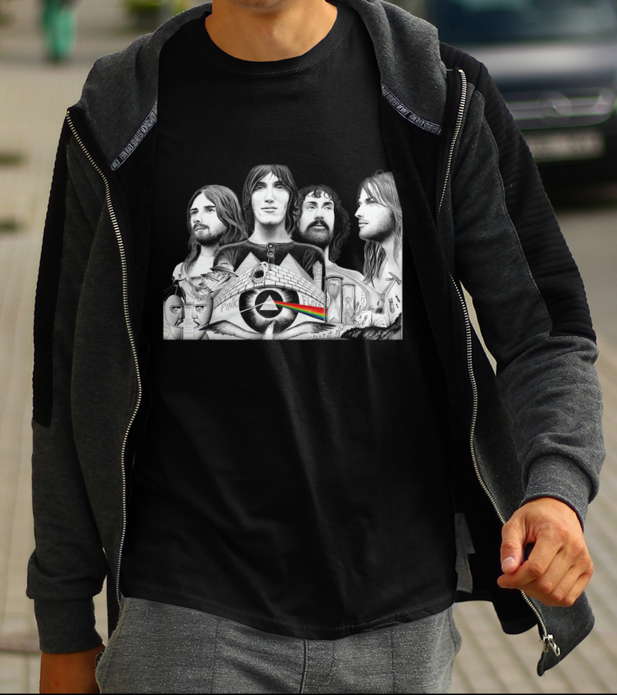 Pink Floyd Dark Side Of The Moon Album Art Band Members T-Shirt