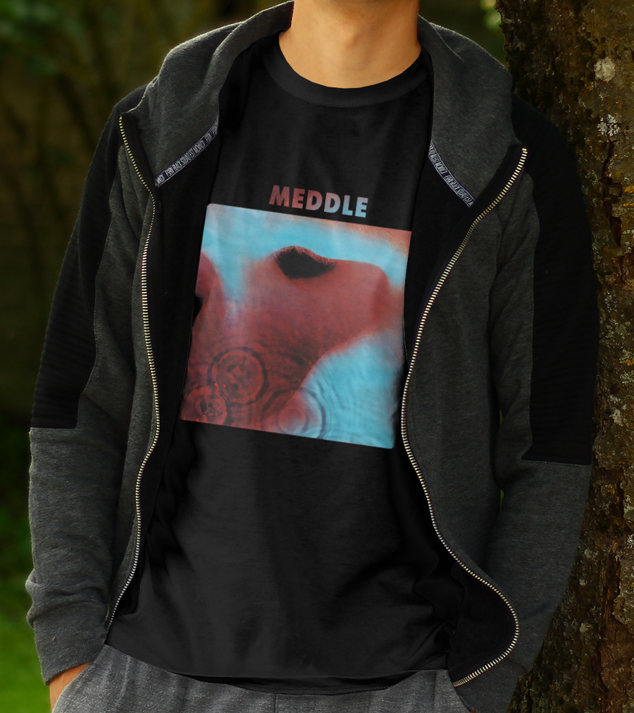 Pink Floyd - Meddle Album Cover Art Vintage Style T-Shirt