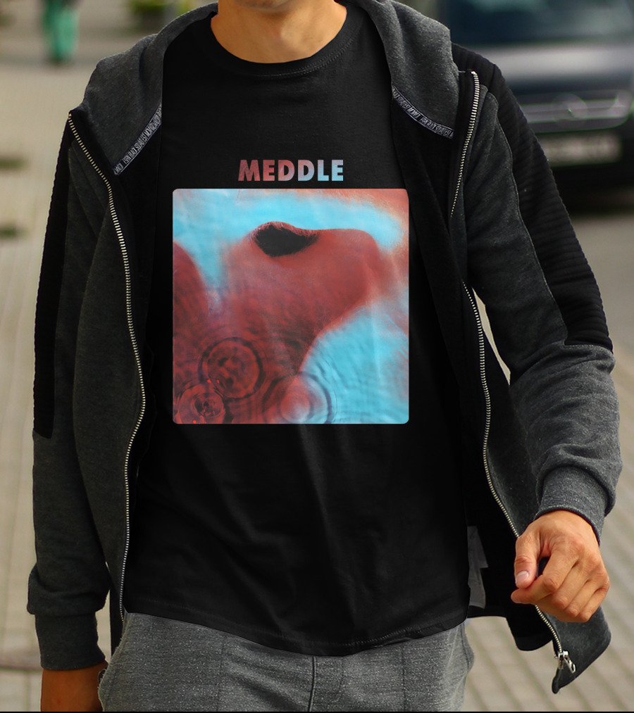 Pink Floyd - Meddle Album Cover Art Vintage Style T-Shirt