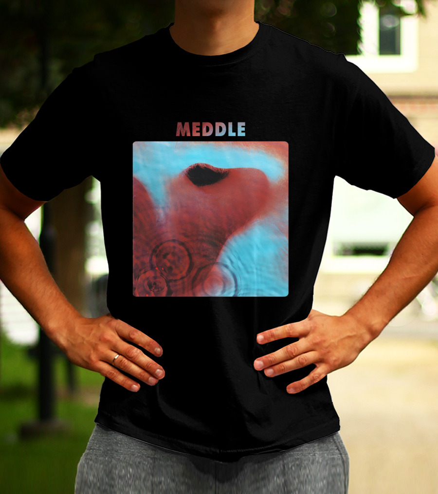 Pink Floyd - Meddle Album Cover Art Vintage Style T-Shirt