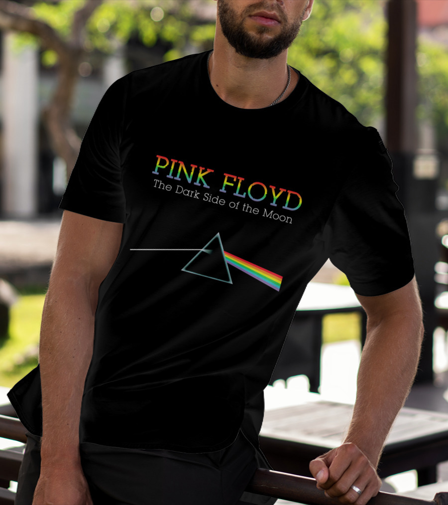 Pink Floyd The Dark Side Of The Moon Prism Rainbow Spectrum T-Shirt