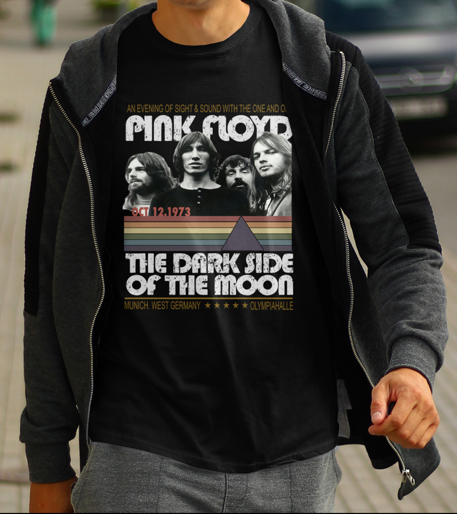 Pink Floyd The Dark Side Of The Moon Oct 12 1973 Munich Olympiahalle T-Shirt