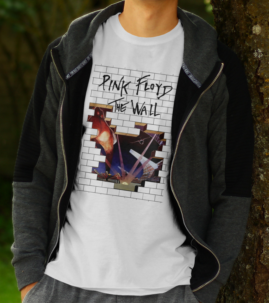 Pink Floyd The Wall Album Art Brick Wall Concert Lights T-Shirt