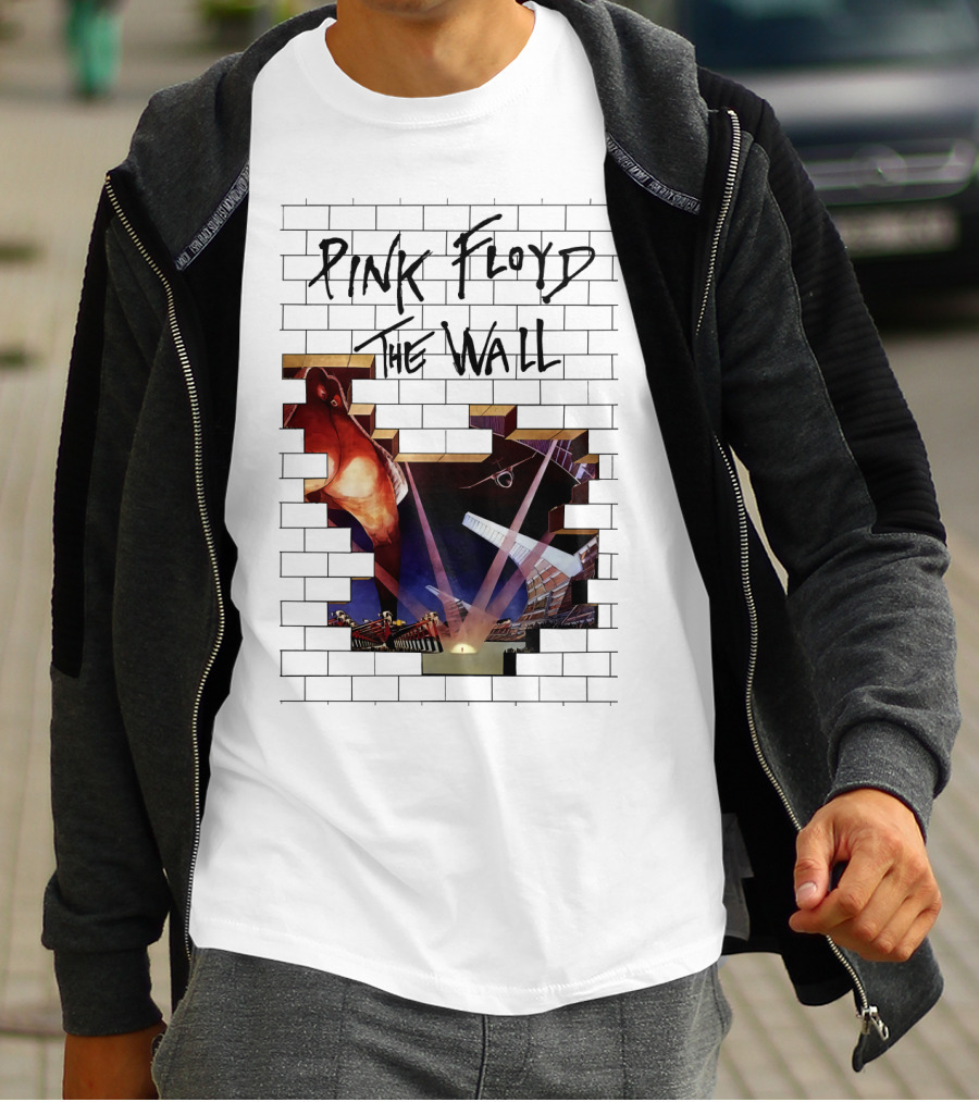 Pink Floyd The Wall Album Art Brick Wall Concert Lights T-Shirt