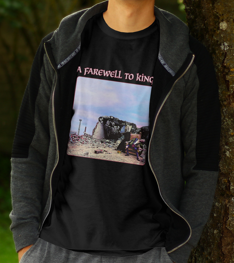 Rush A Farewell To Kings Album Cover With Ruins And Seated Figure T-Shirt