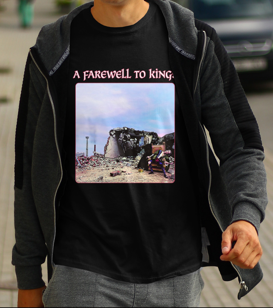 Rush A Farewell To Kings Album Cover With Ruins And Seated Figure T-Shirt