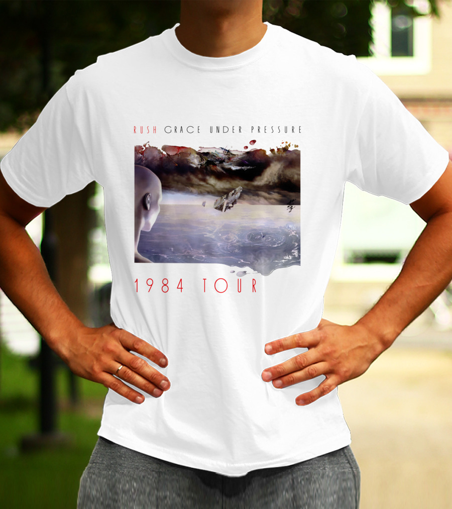 Rush Grace Under Pressure 1984 Tour Live Artwork T-Shirt