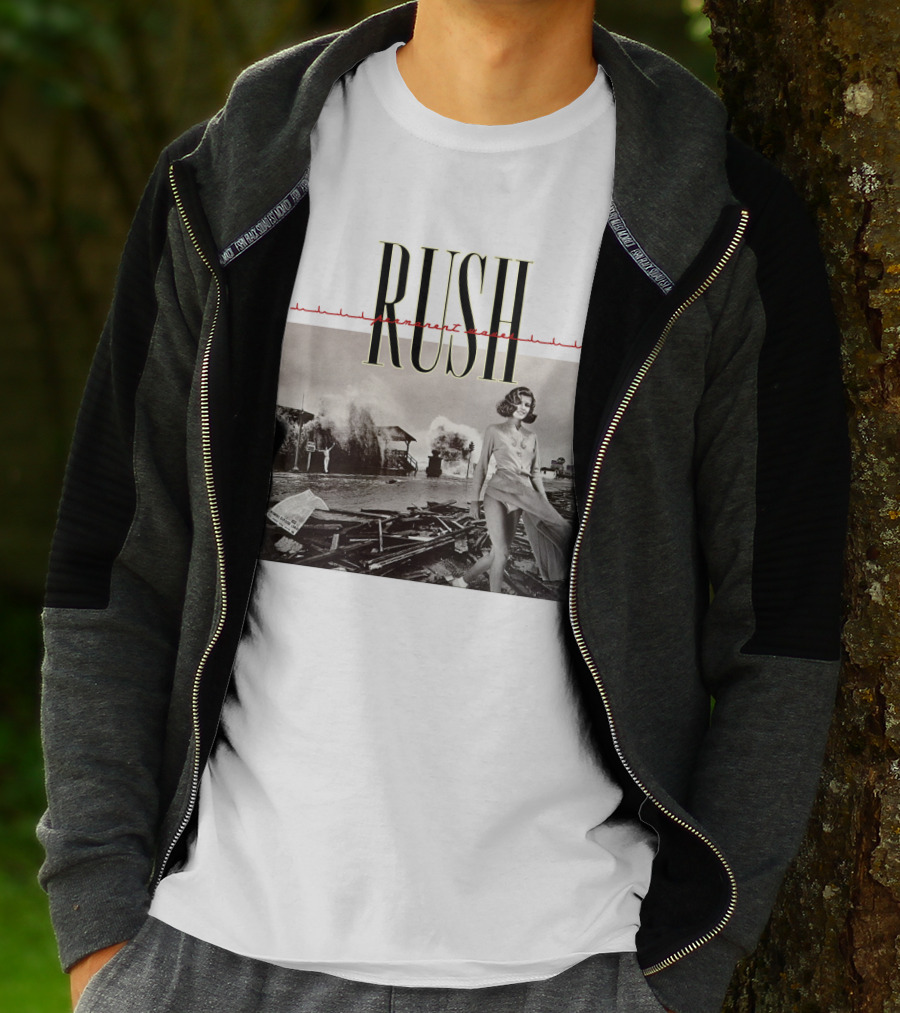 Rush Permanent Waves Classic Album Cover Photography T-Shirt