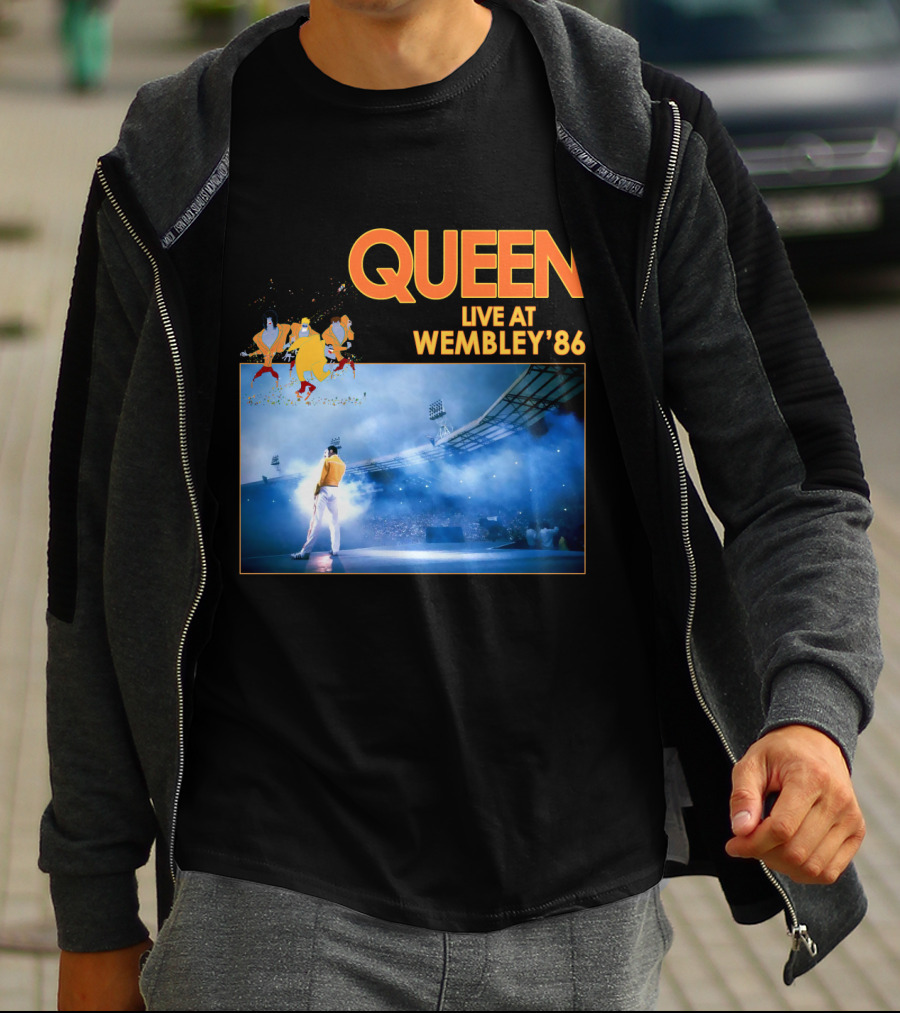 Queen Live At Wembley '86 Stadium Performance T-Shirt