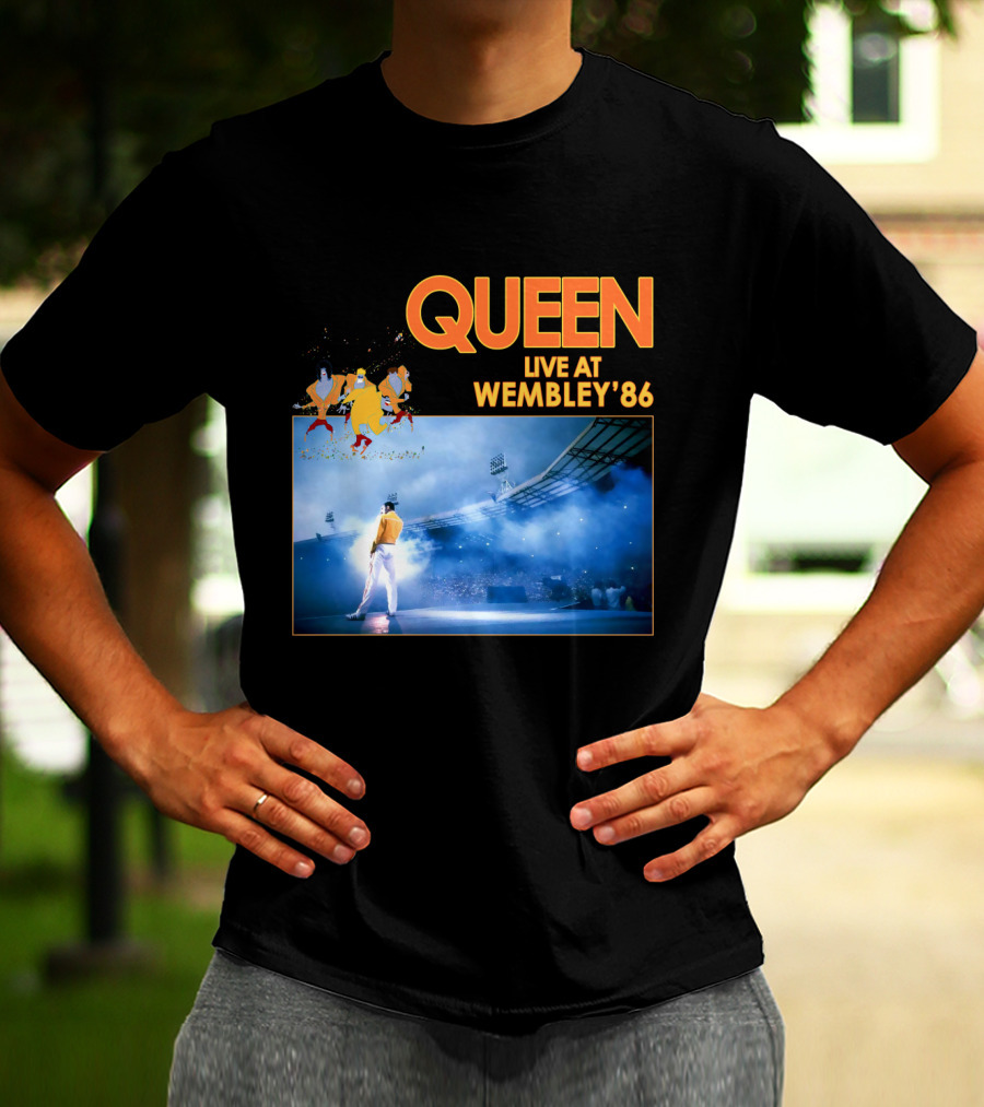 Queen Live At Wembley '86 Stadium Performance T-Shirt