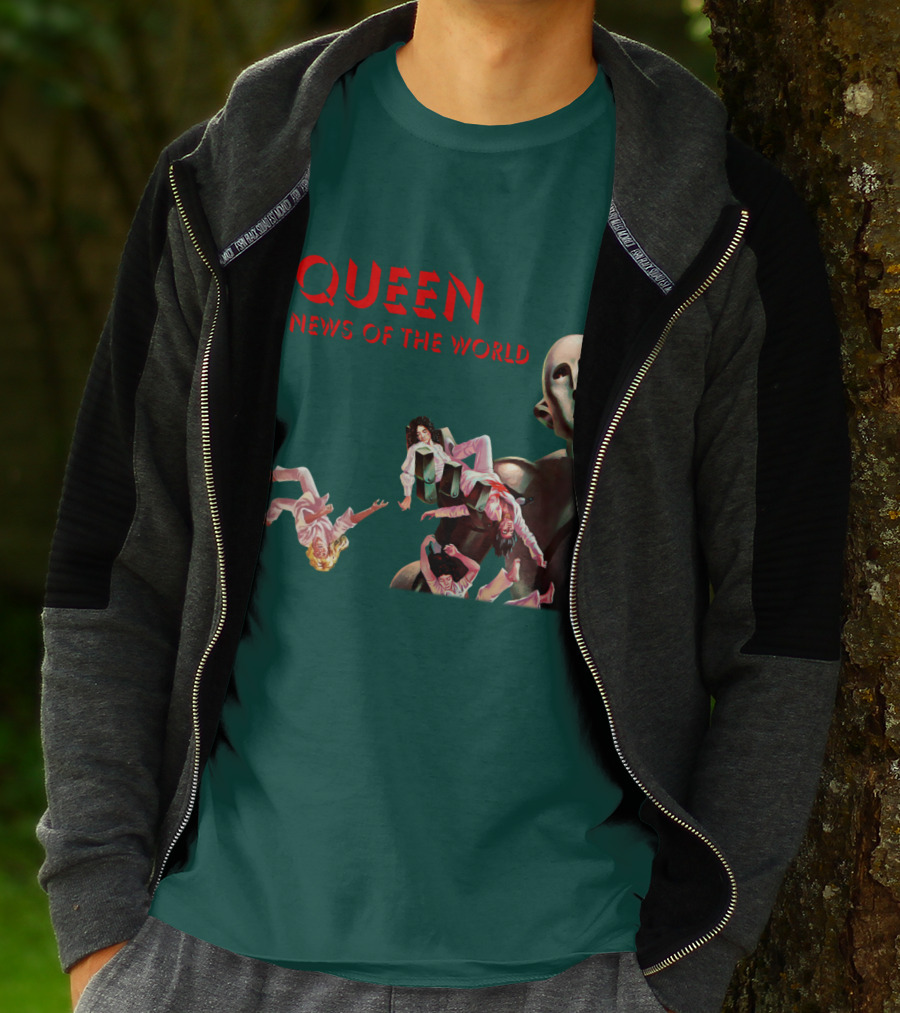 Queen News Of The World Album Cover Robot Artwork T-Shirt