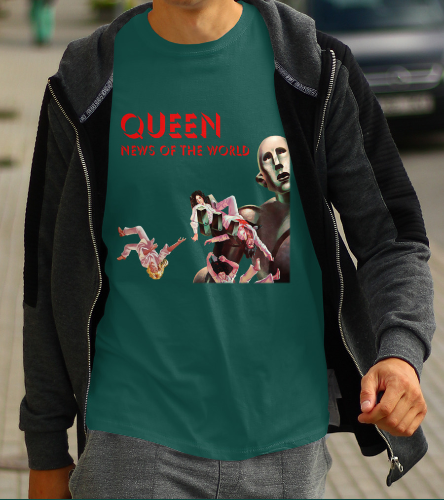 Queen News Of The World Album Cover Robot Artwork T-Shirt
