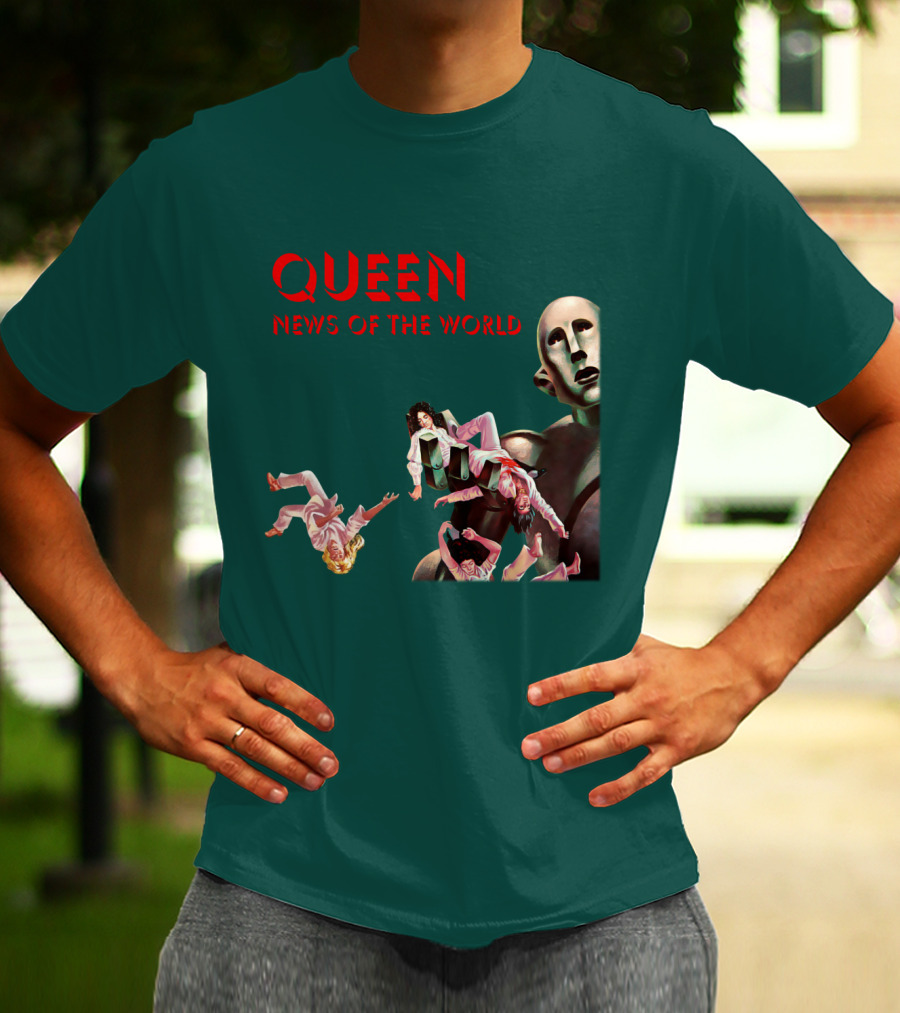 Queen News Of The World Album Cover Robot Artwork T-Shirt
