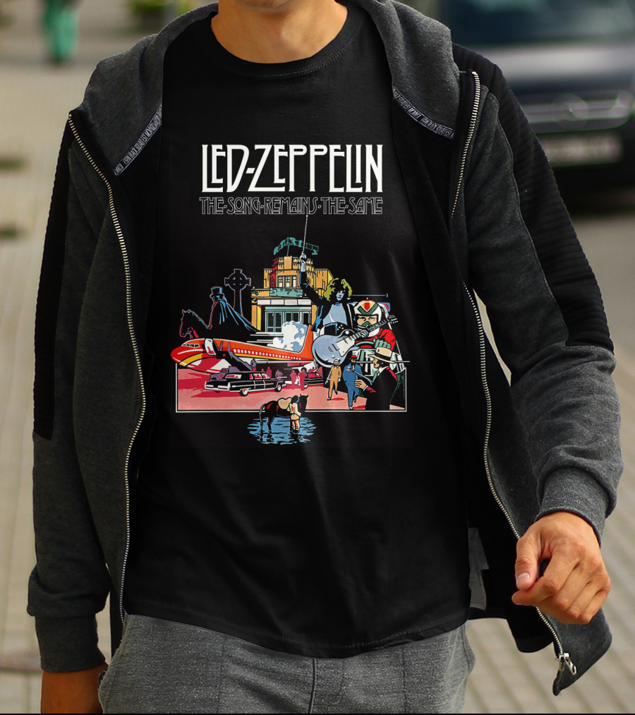 Lz 23 Lodztown Urban Scene With Horses Airplane And Architecture T-Shirt