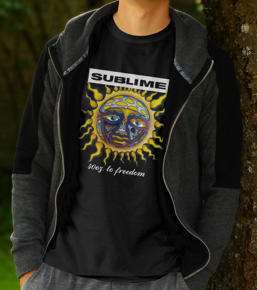 Sublime 40Oz. To Freedom Sun Face Art T-Shirt