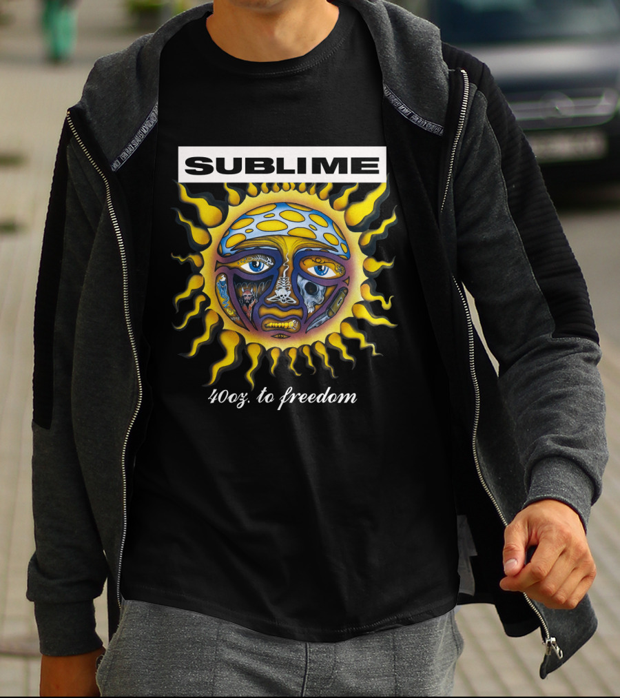 Sublime 40Oz. To Freedom Sun Face Art T-Shirt