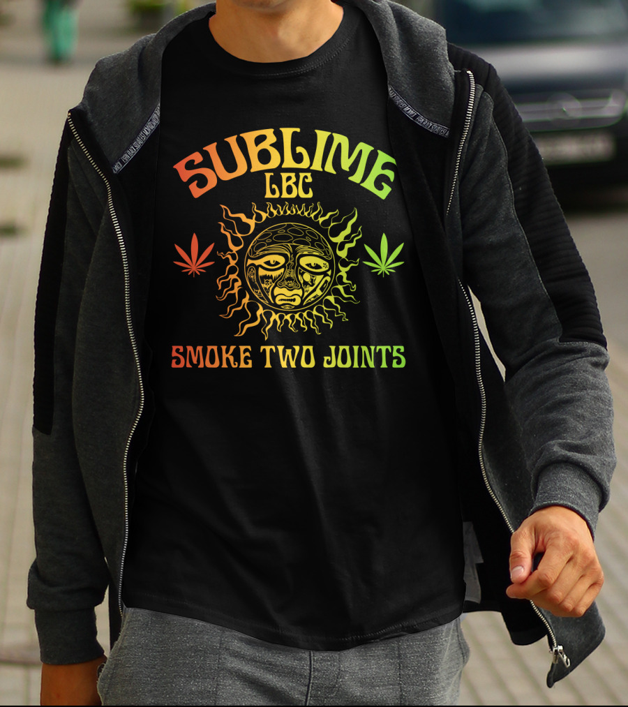 Sublime Lbc Smoke Two Joints Sun And Leaves T-Shirt