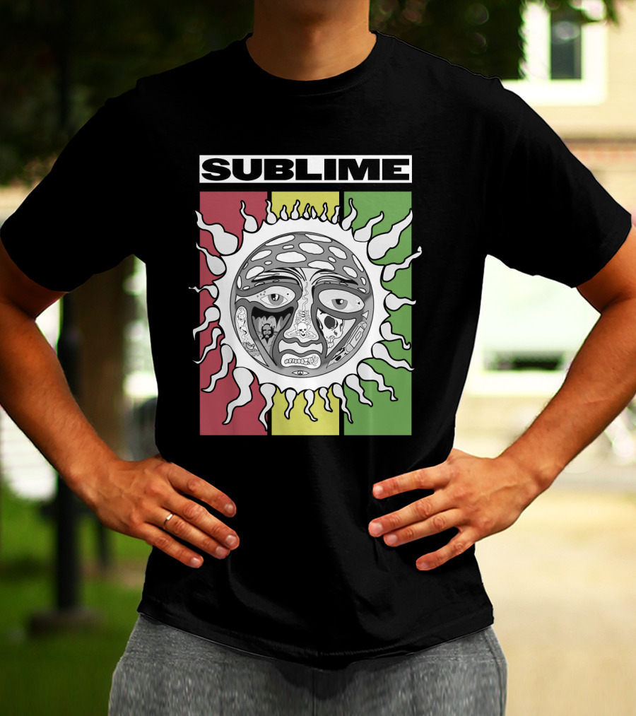Sublime Sunface With Red Yellow Green T-Shirt