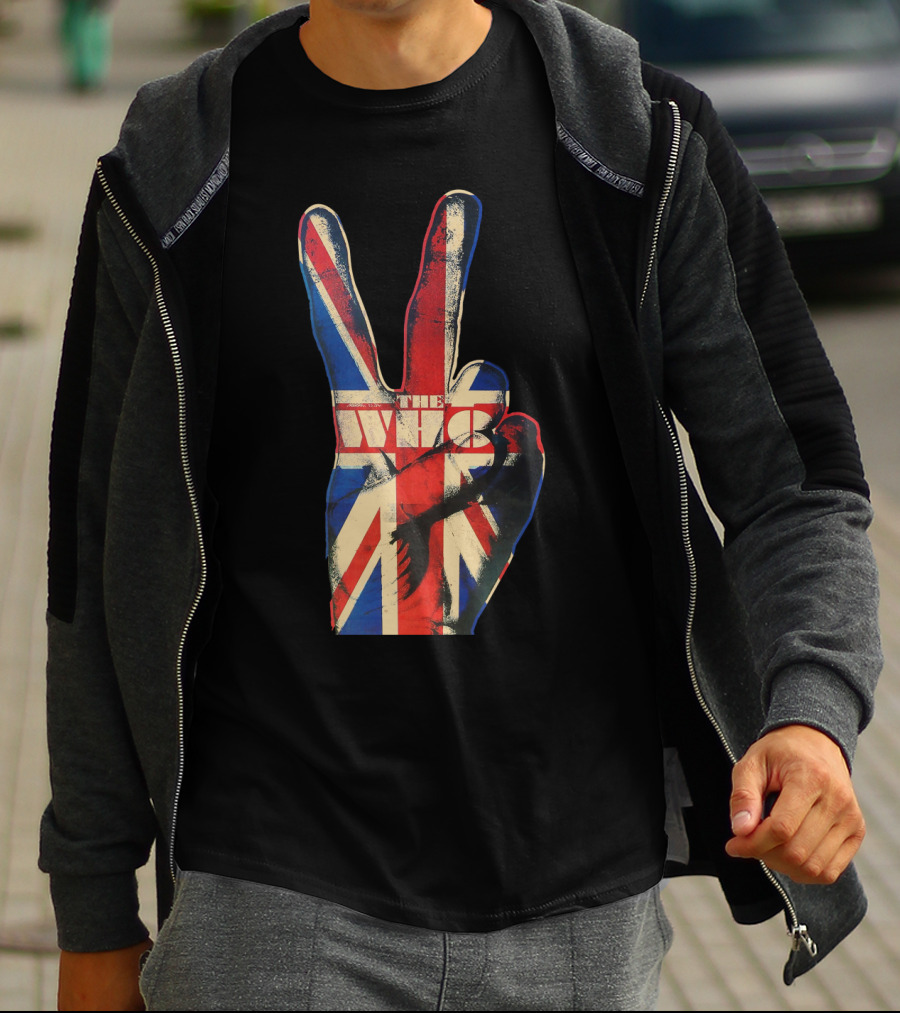 The Who Union Jack Peace Sign T-Shirt
