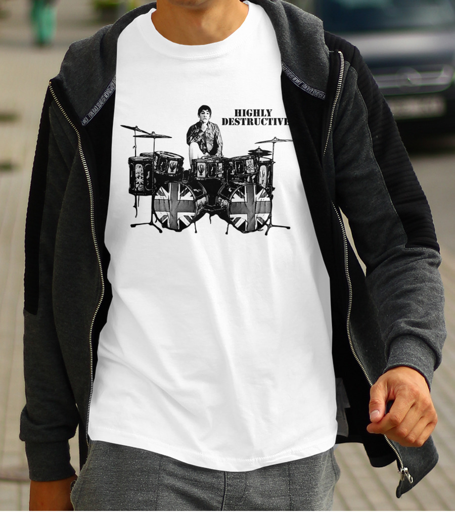 Highly Destructive Tw 30 Union Jack Drummer T-Shirt