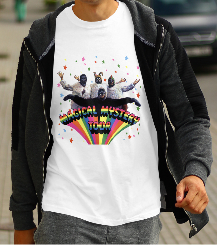 Magical Mystery Tour Rainbow Animals And Stars T-Shirt