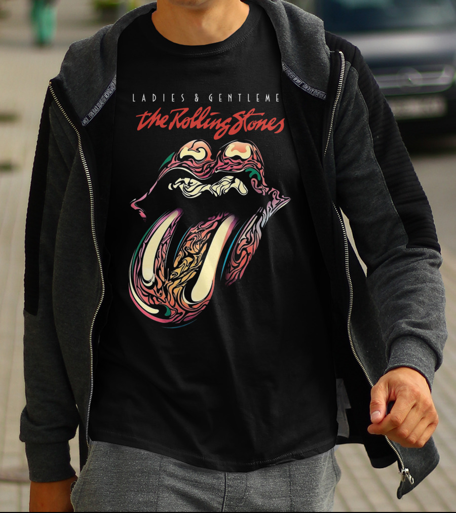 Ladies & Gentlemen The Rolling Stones Psychedelic Tongue T-Shirt