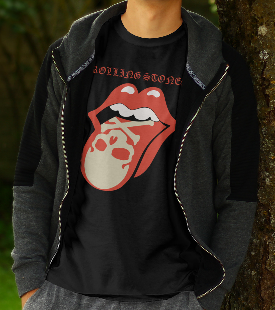 Rolling Stones Tongue With Skull T-Shirt