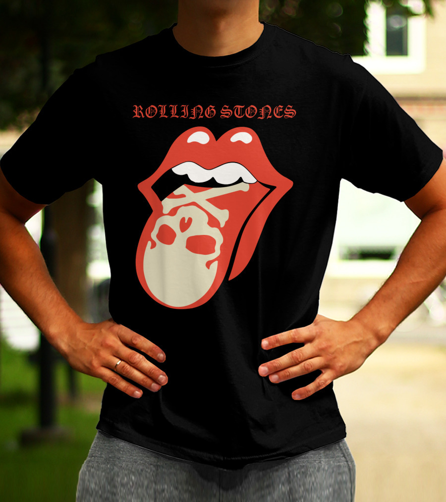 Rolling Stones Tongue With Skull T-Shirt