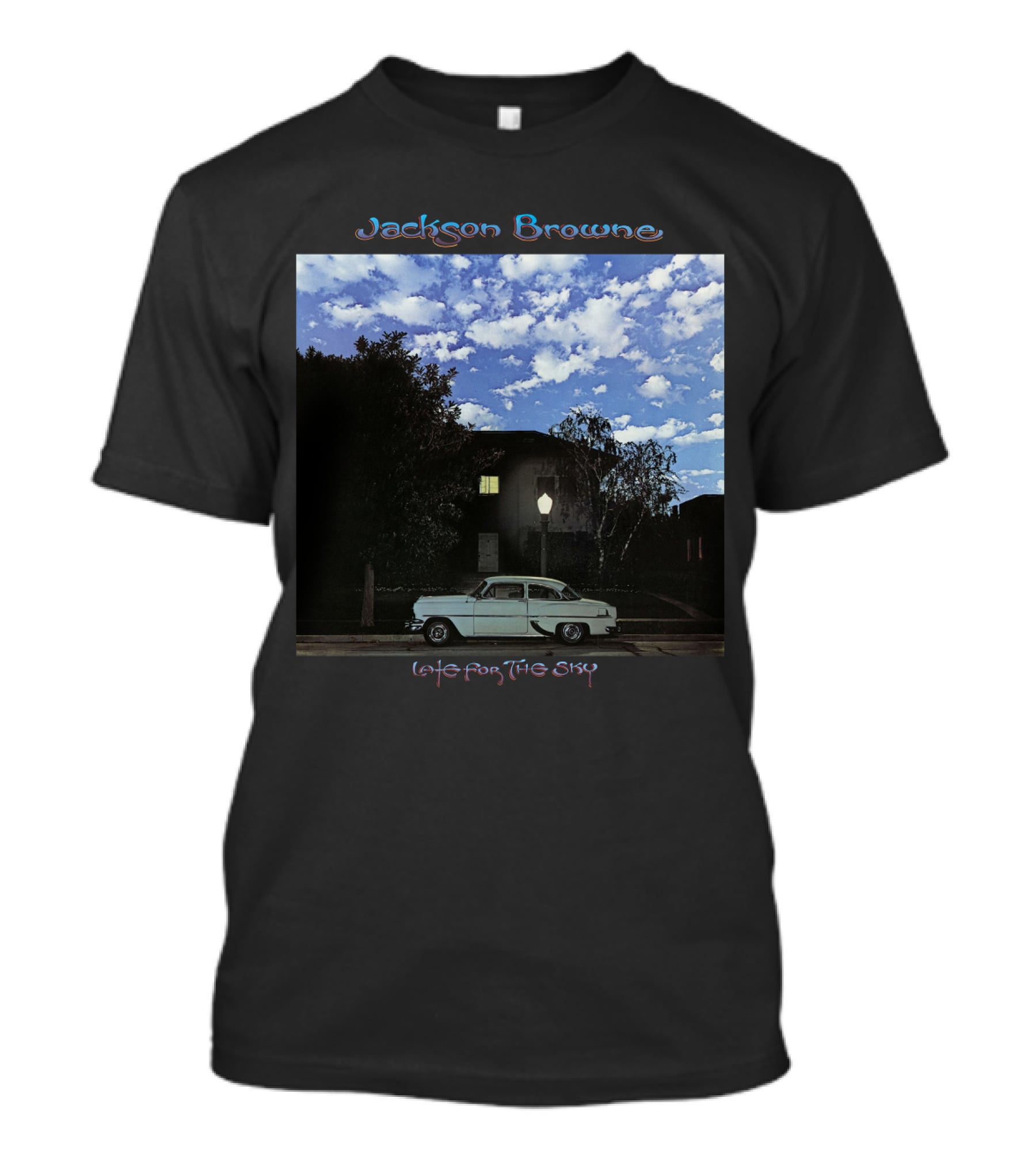 Jackson Browne Late For The Sky Vintage Car Night Scene T-Shirt