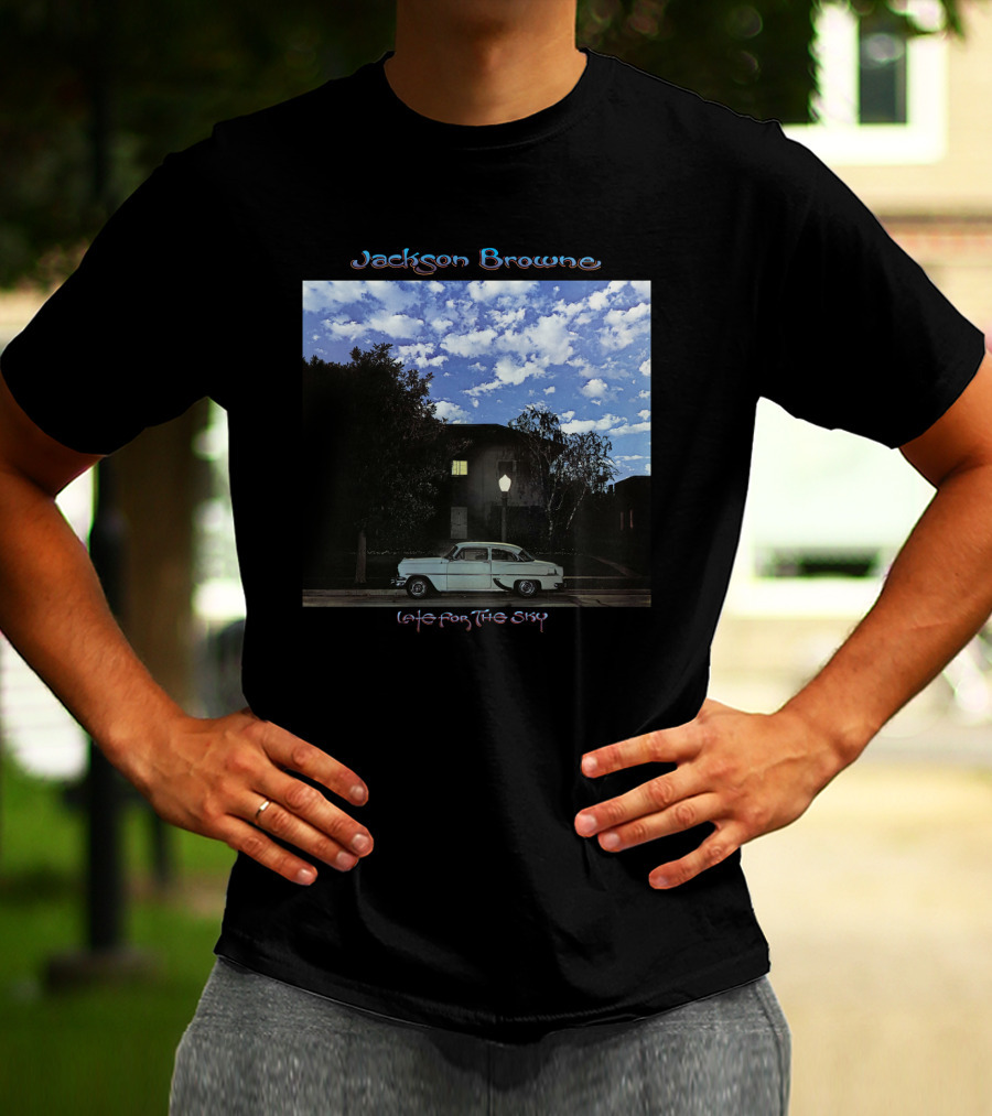 Jackson Browne Late For The Sky Vintage Car Night Scene T-Shirt