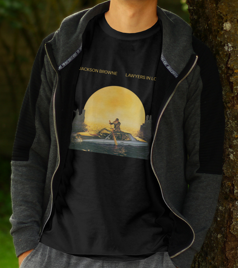 Jackson Browne Lawyers In Love Car And Moon Scene T-Shirt