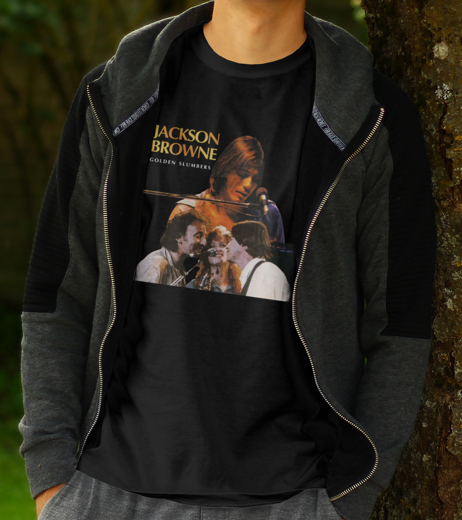 Jackson Browne Golden Slumbers Live Performance Collage T-Shirt