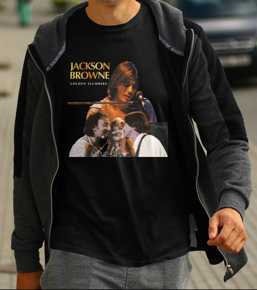 Jackson Browne Golden Slumbers Live Performance Collage T-Shirt