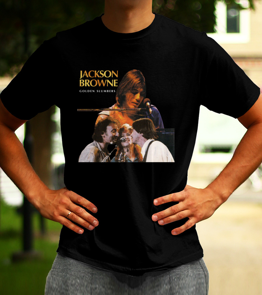 Jackson Browne Golden Slumbers Live Performance Collage T-Shirt