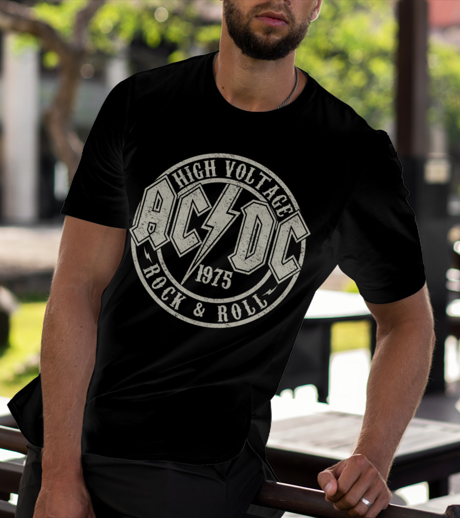 Acdc High Voltage Rock & Roll 1975 T-Shirt