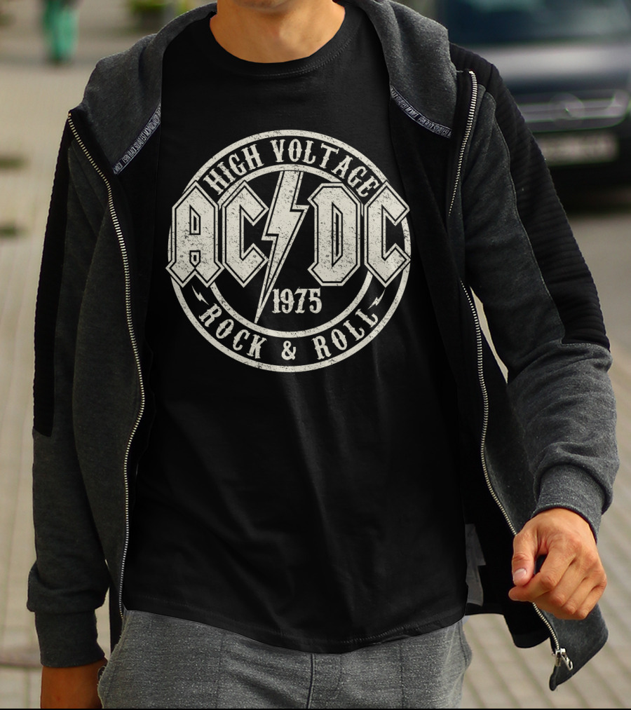 Acdc High Voltage Rock & Roll 1975 T-Shirt