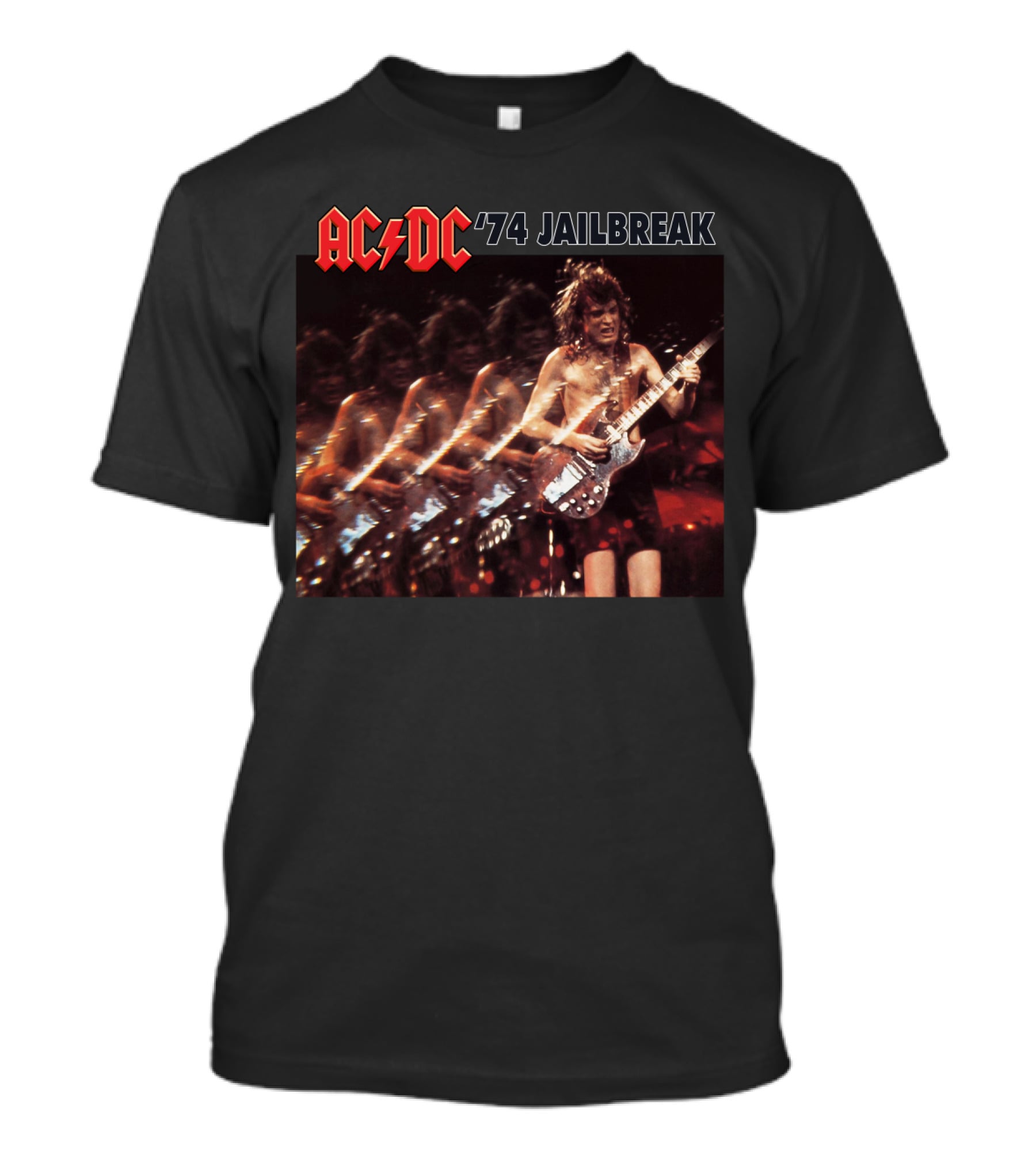 Acdc '74 Jailbreak Angus Young Concert T-Shirt
