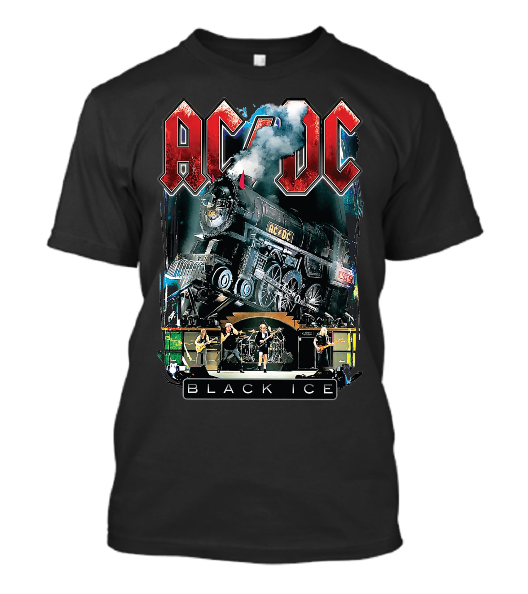Acdc Black Ice Live Train Performance T-Shirt