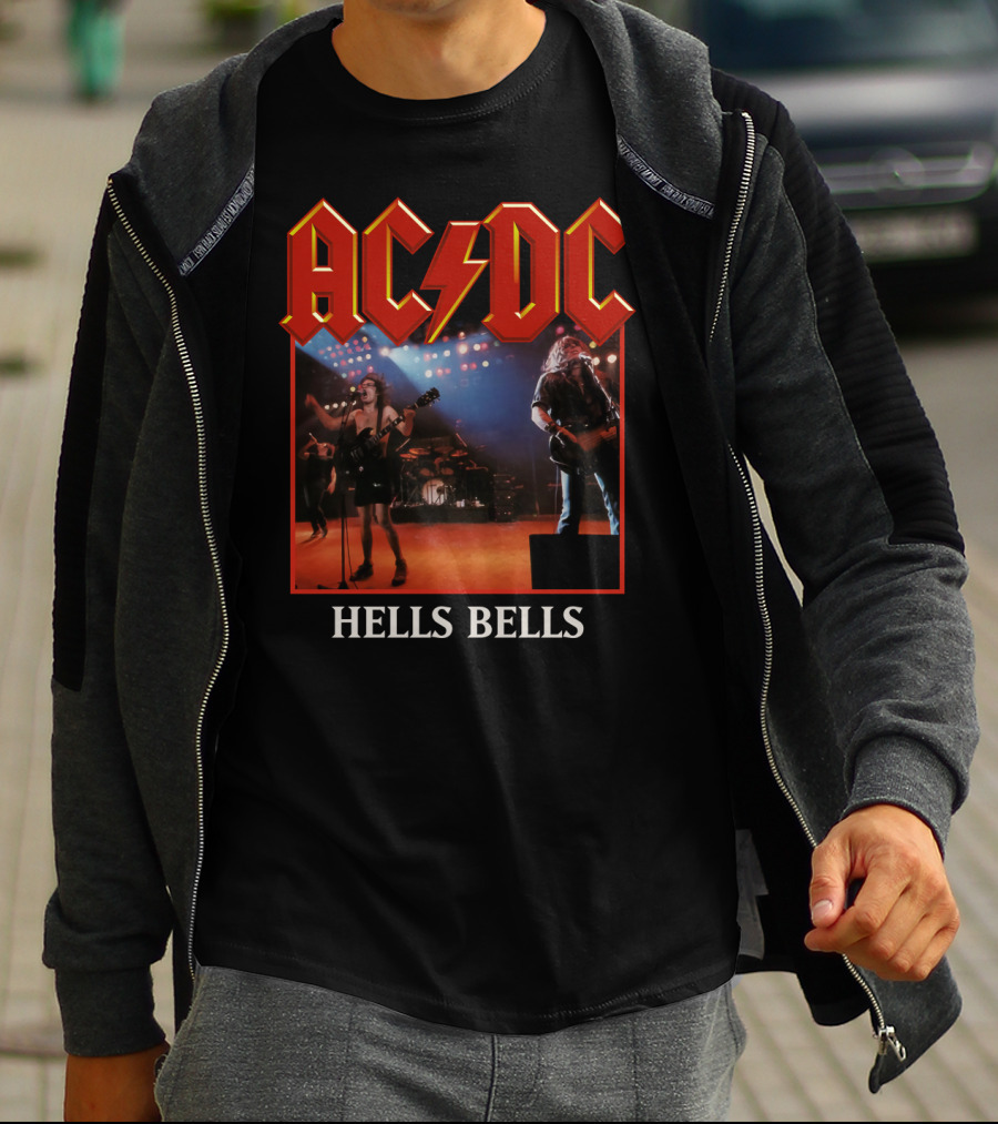 Acdc Hells Bells Live Performance Stage Concert T-Shirt