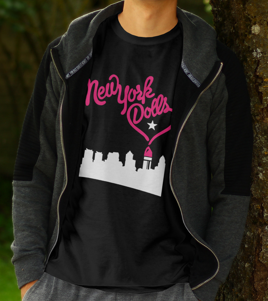 New York Dolls Skyline Star Retro Style T-Shirt