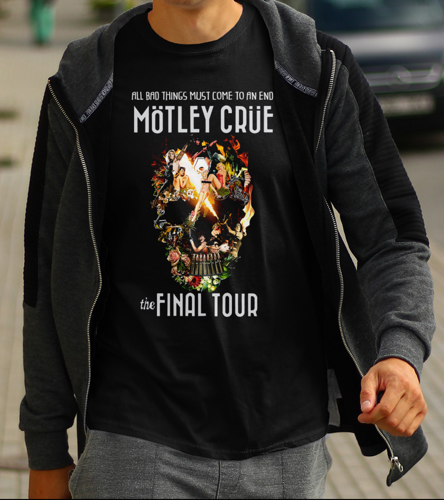 Mötley Crüe All Bad Things Must Come To An End The Final Tour T-Shirt
