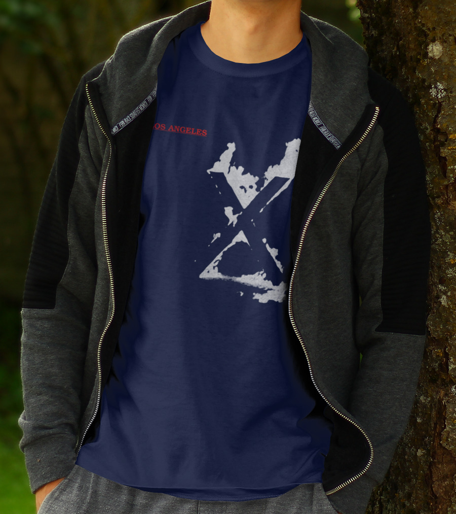 X Los Angeles Vintage Style Black T-Shirt